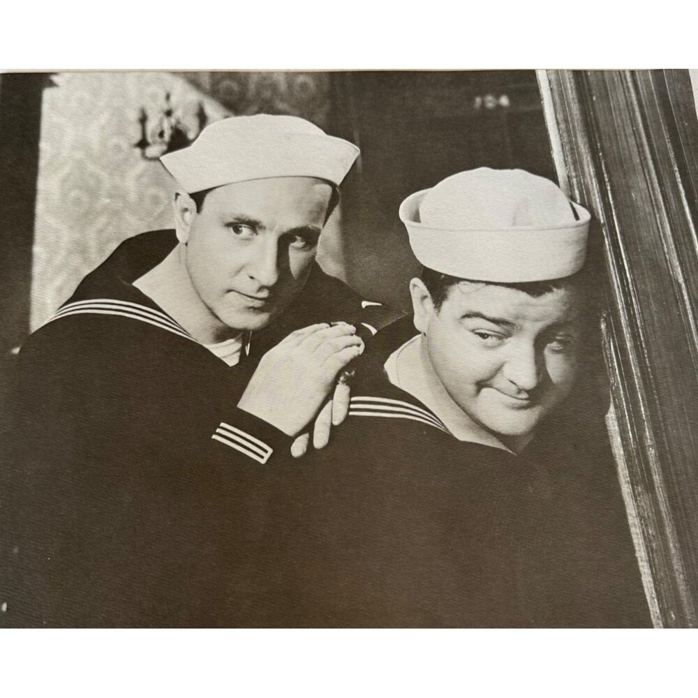 Abbott & Costello Comedy Duo Black & White Publicity Photograph Size 14x11"
